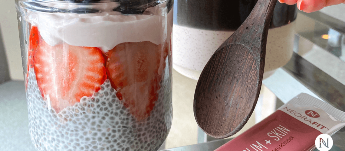 Chia Seed Berry Parfait with Collagen Powder