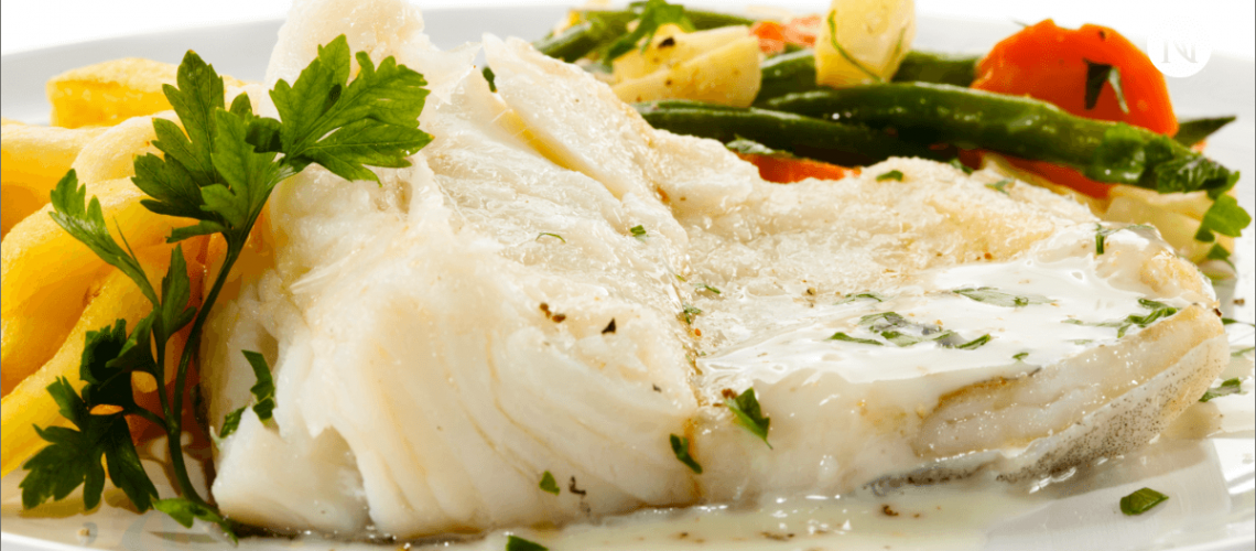 Grilled White Fish Green Beans and Potato in parchment