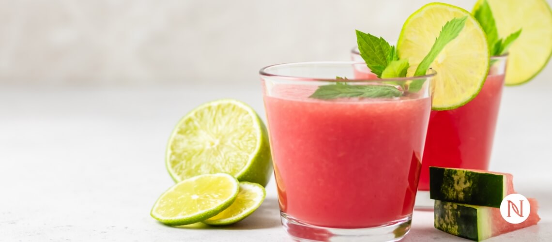 Watermelon-Lime Collagen Cooler Mocktail